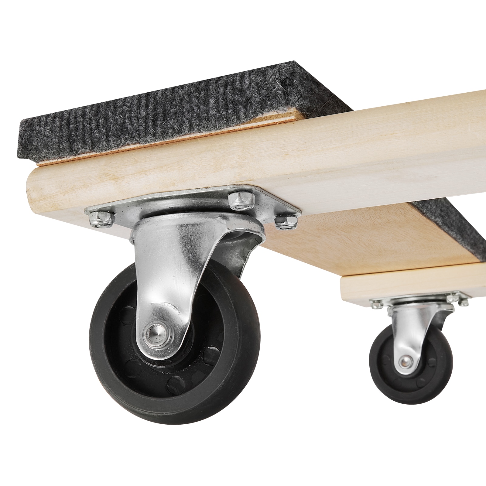 Furniture Dolly, 1000 Lbs Load Capacity, 18" X 30", 4 X 3" PP Swivel Casters, Heavy Duty Hardwood Furniture Moving Dolly, Mover's Dolly, Moving Cart With Wheels For Heavy Furniture Home Cleaning_maomaolike.com